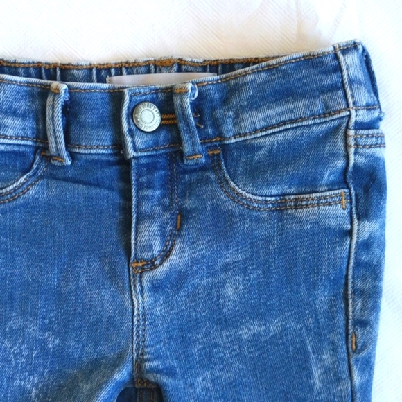 old navy acid wash ballerina stretch skinny denim jeans 18-24 months baby girl - Picture 2 of 7